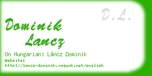 dominik lancz business card
